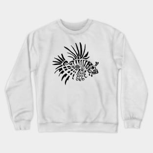 Fish lion black tattoo Crewneck Sweatshirt